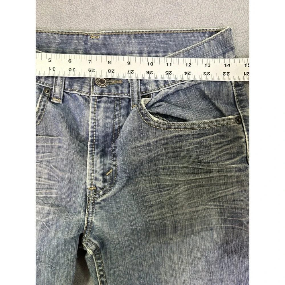 Levis Jeans Youth Boys 28x28 Blue Denim 514 Slim Straight Medium Wash Whiskered